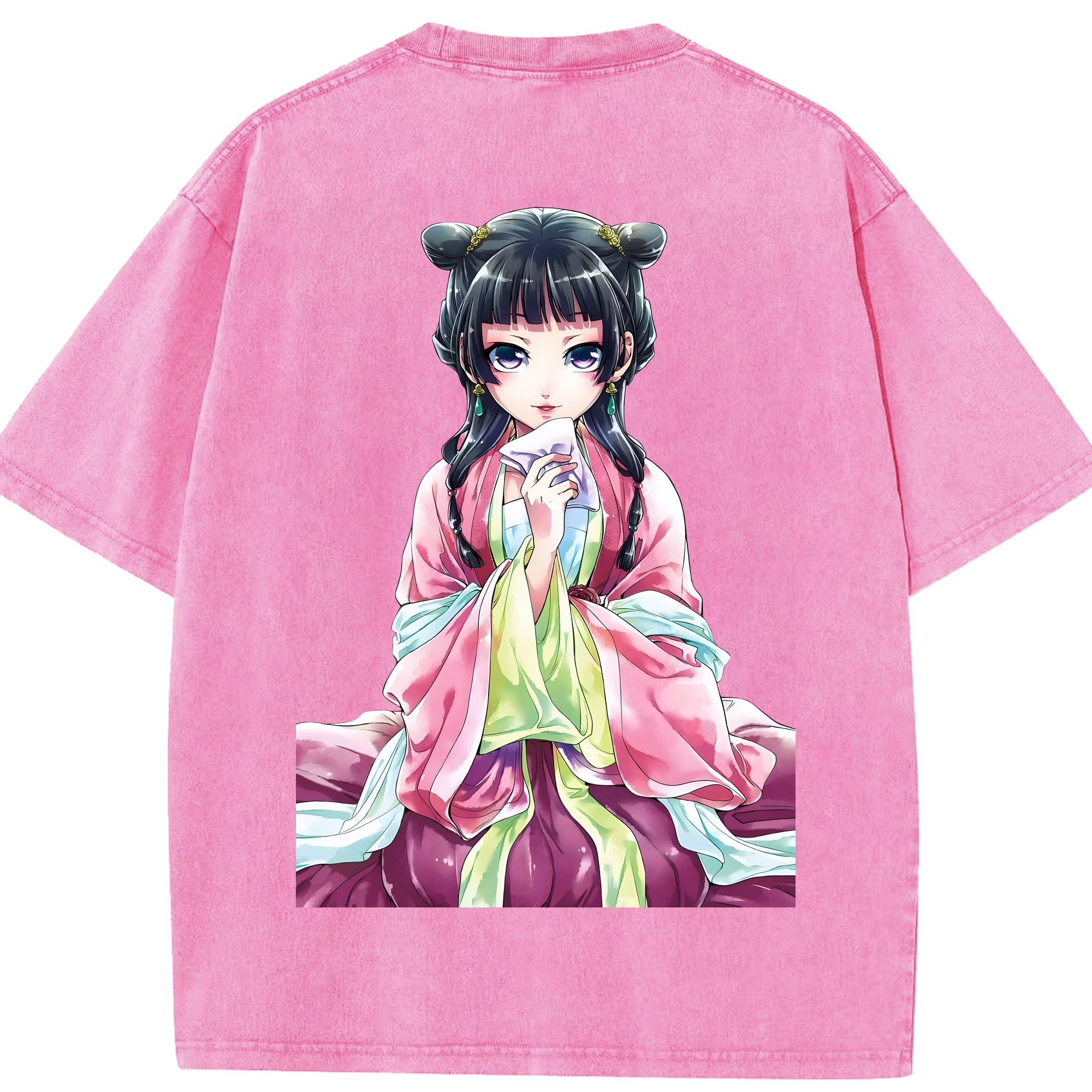 （画像用） 薬屋のひとりごと The Apothecary Diaries 綿100% ヴィンテージ風 半袖Tシャツ（背面プリント）